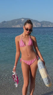 "Vita" knuten bikinitrosa rosa