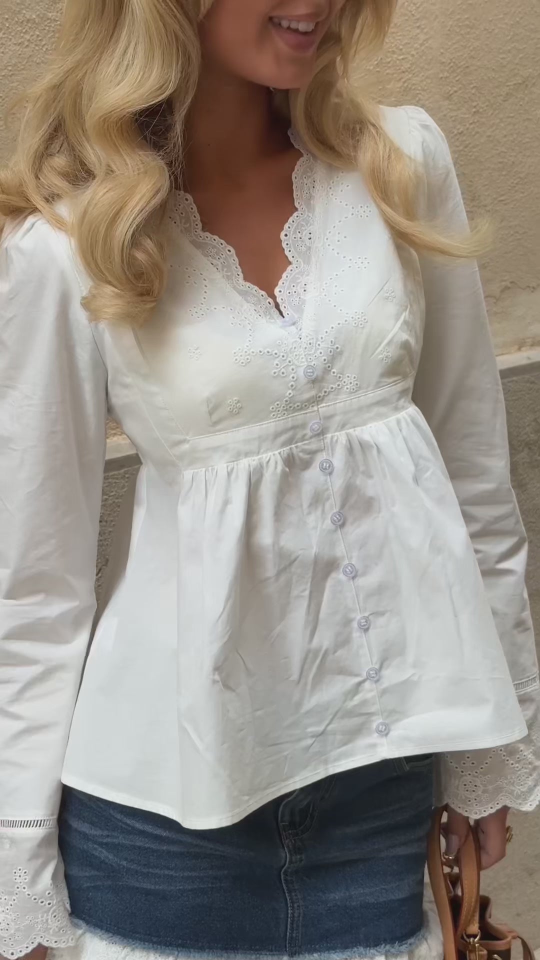 “Louie” bluse hvit