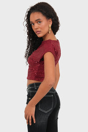 "Radiant" top bordeaux