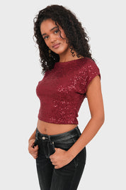 "Radiant" top bordeaux