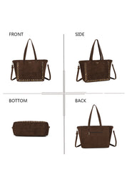 "Reese" stud bag brown