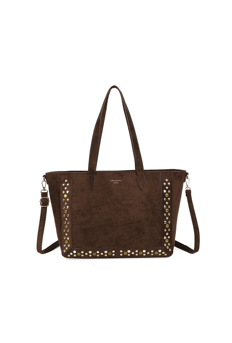 "Reese" stud bag brown