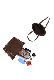 "Reese" stud bag brown
