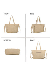 "Reese" stud bag taupe