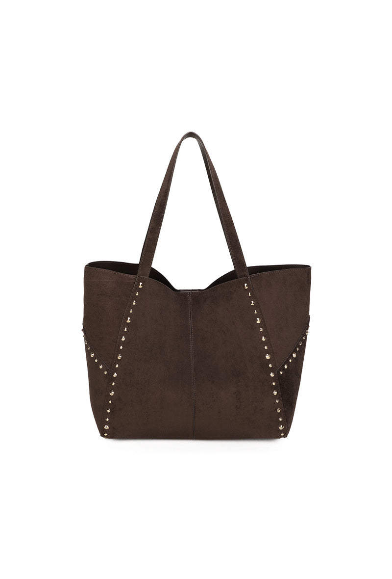 "Stud" bag brown