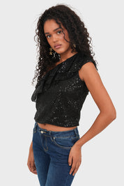 "Soho" top black