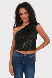 "Soho" top black
