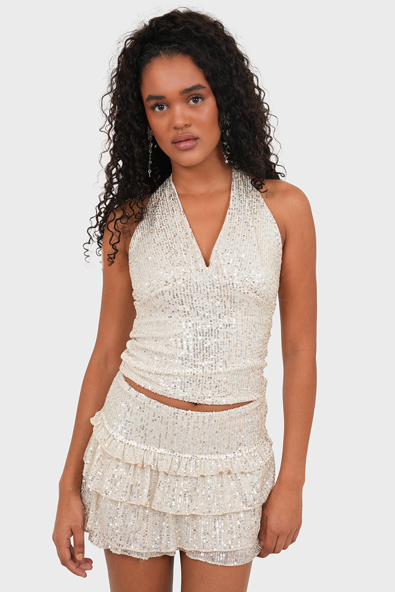 "Spark" skirt champagne