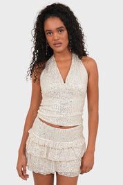 "Spark" skirt champagne