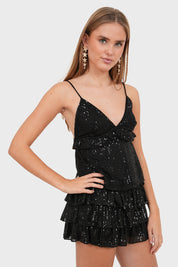 "Shiny" top black