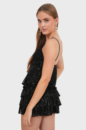 "Shiny" top black