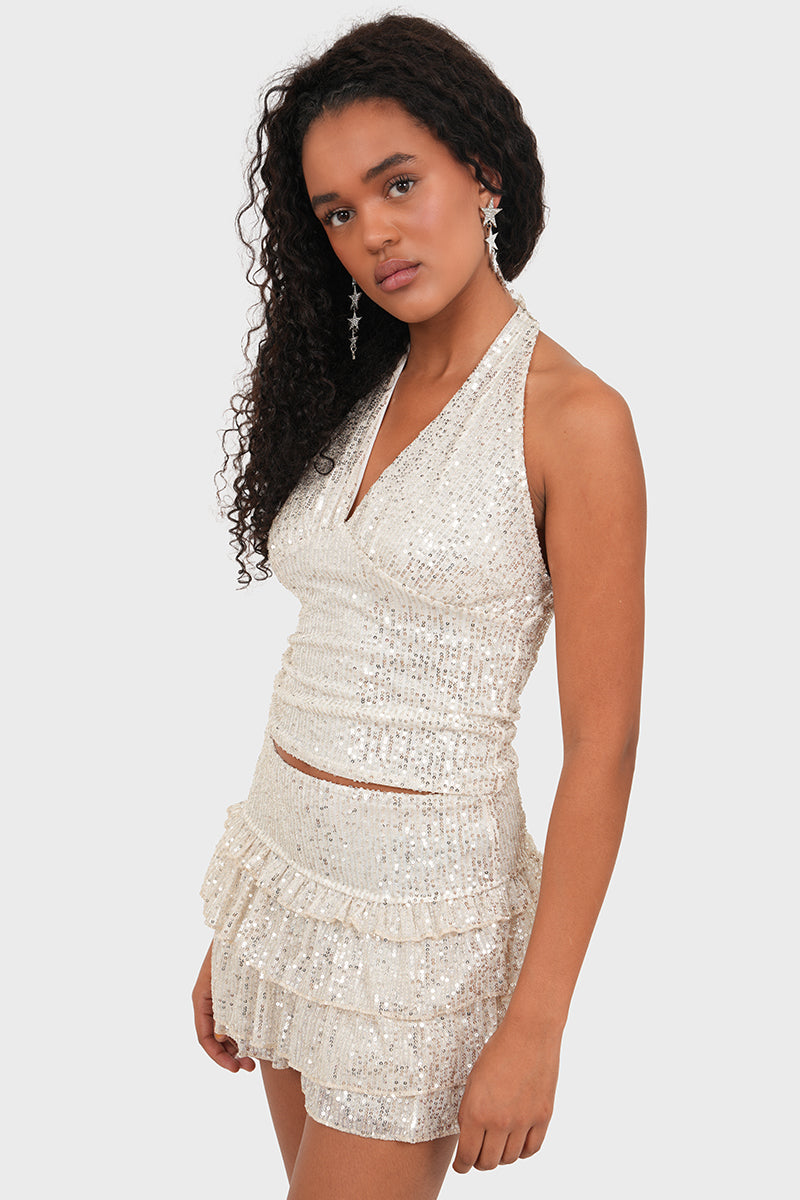 "Spark" skirt champagne