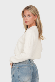 "Evelyn” cardigan white