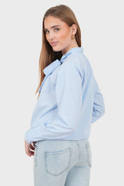 "Claire" striped blue blouse