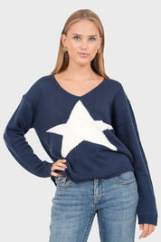 "Starlit" Sweater Navy
