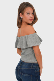 "Nora" top silver