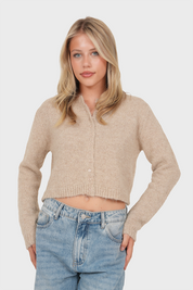 "Evelyn" cardigan stone