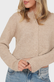 "Evelyn" cardigan stone