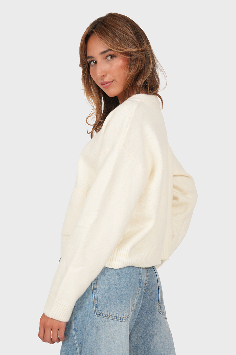 "Agnes” cardigan off white