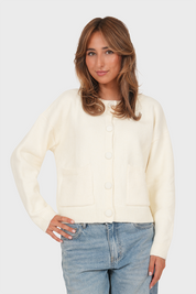 "Agnes” cardigan off white