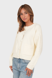 "Agnes” cardigan off white
