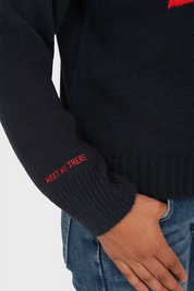 "USA” flag sweater navy