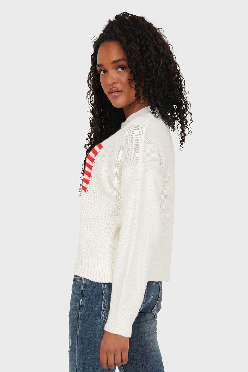 "USA” flag sweater white