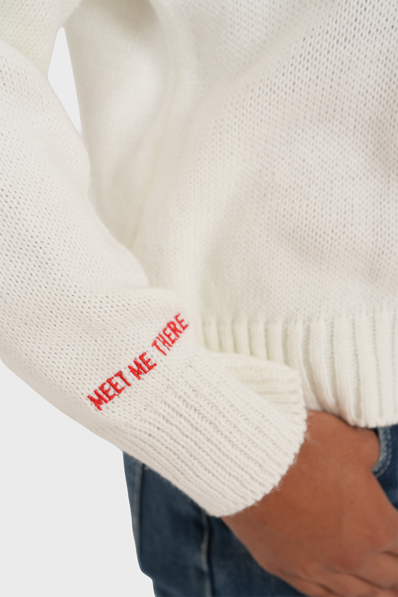 "USA” flag sweater white