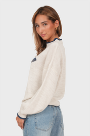 "Whale” sweater beige