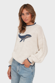 "Whale” sweater beige
