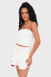 Top tipo tubo blanco