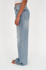 "Austin" wide leg jeans light blue tall